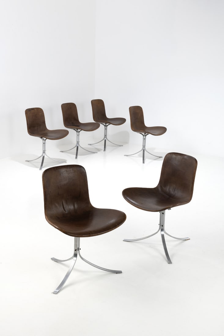 Poul Kjærholm (1929-1980) Set of six chairs - Model PK9 (1 of 1)