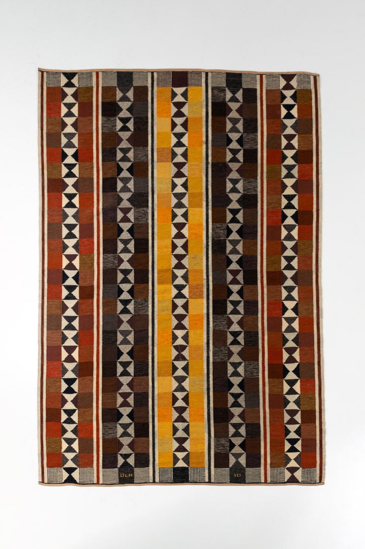 Ingrid Dessau (1923-2000) Carpet: Ingrid Dessau (1923-2000)CarpetWoolEdited by Östergötland Läns HemslöjdWoven monograms 'ÖLH' and 'ID' on the bottomModel created circa 1970300×192 cm