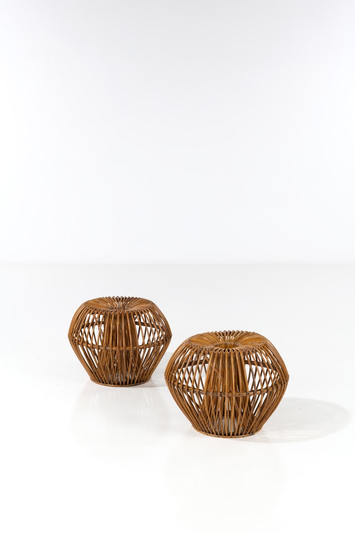 Franca Helg (1920-1989) & Franco Albini (1905-1977) Pair of stools (1 of 1)