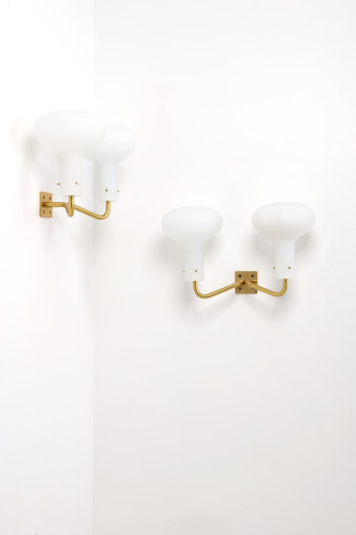 Ignazio Gardella (1905-1999) Pair of sconces with two lights Model 'LP 12' (1 of 1)