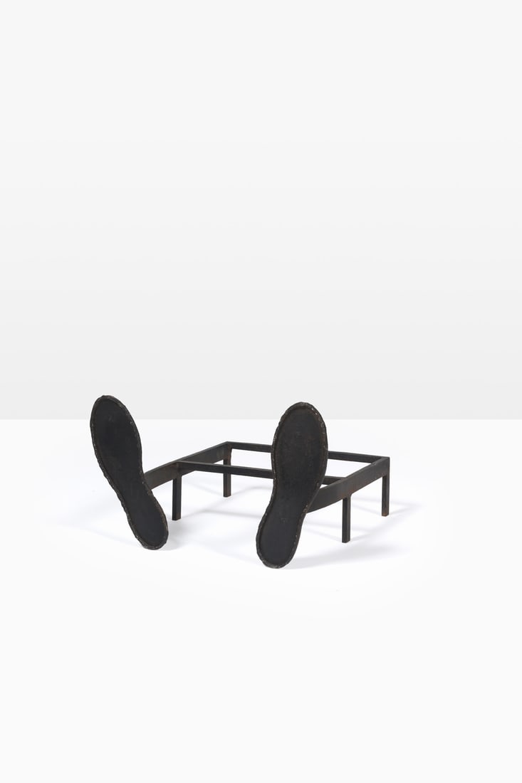 Robert Jacobsen (1912-1993) Andiron – log holder: Robert Jacobsen (1912-1993)Andiron – log holderCast metalModel created circa 1960H 29×L 48×W 46cmBibliography: Revue "Maison Française" April 1962