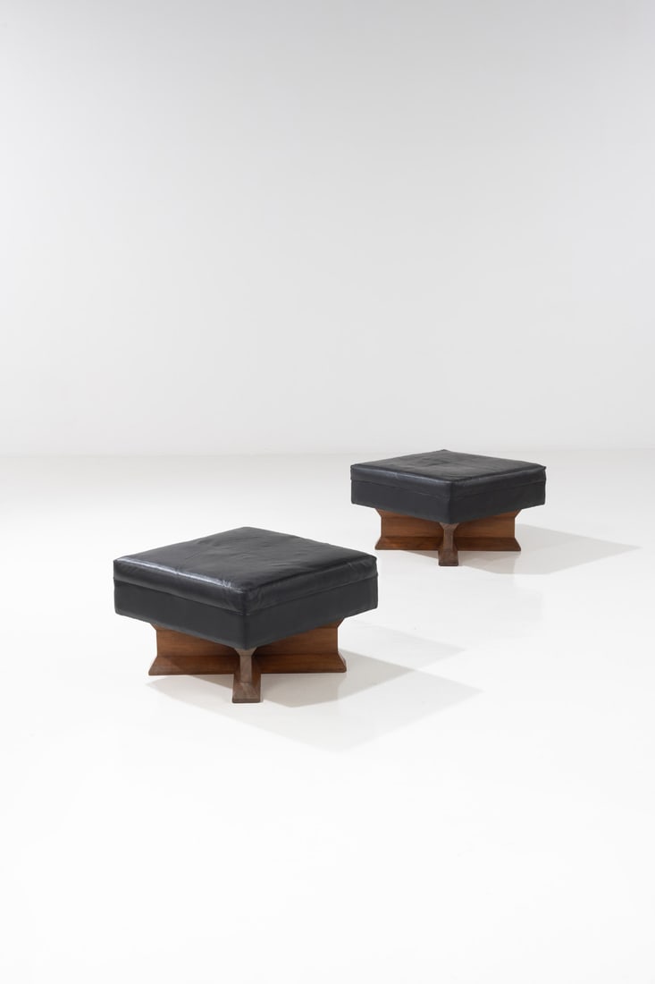 Franco Albini (1905-1977) and Franca Helg (1920- 1989) Pair of stools (1 of 1)