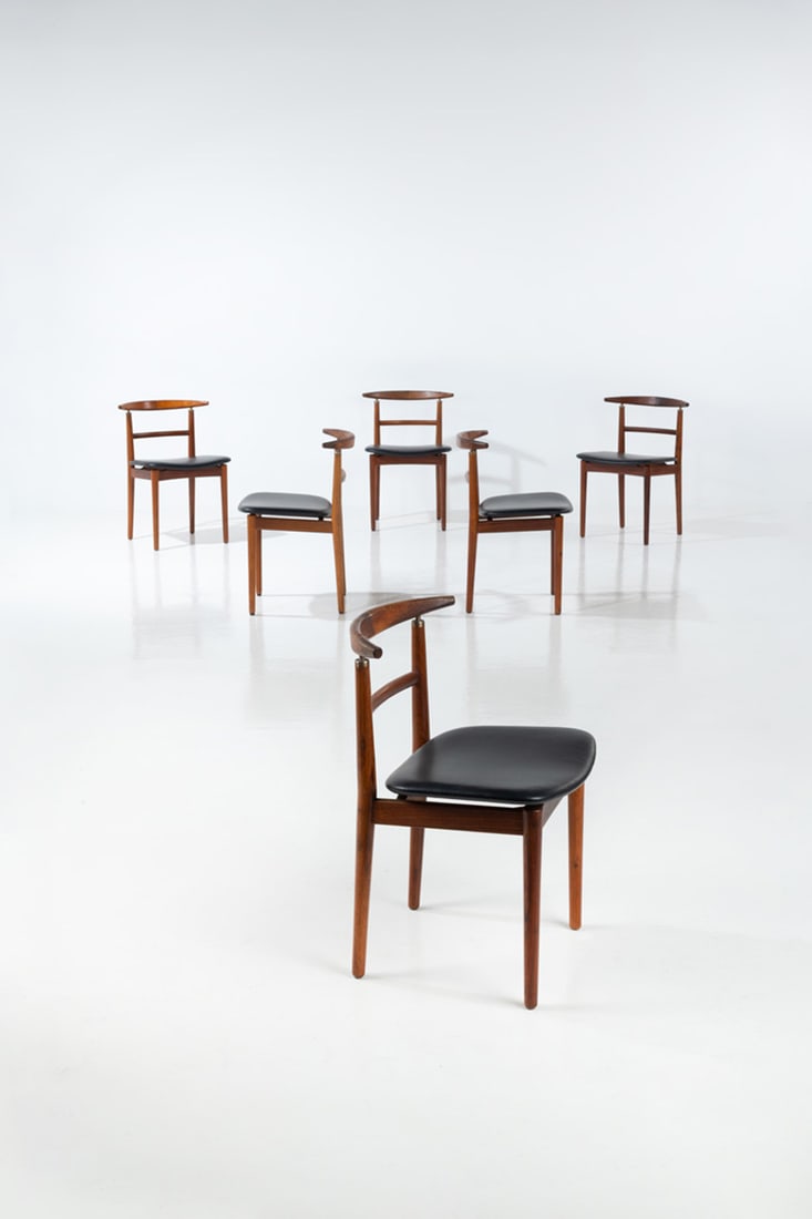 Helge Sibast (1908-1985) Set of six chairs, model no.465 (1 of 1)