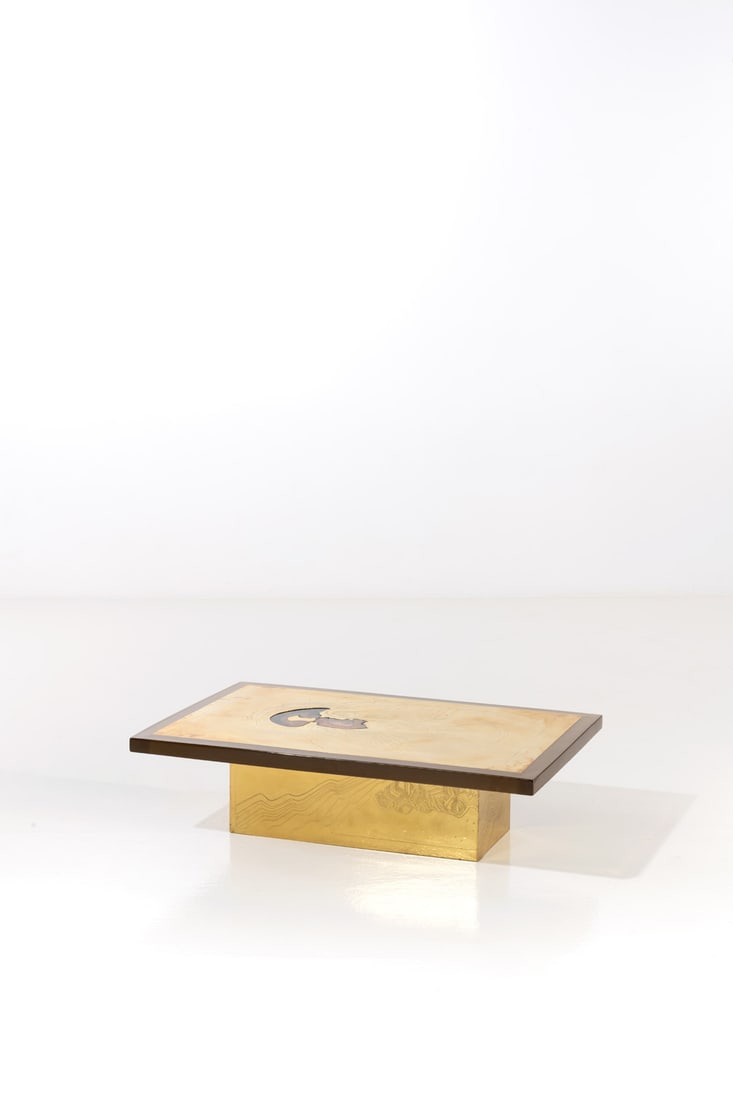 Armand Jonckers (born 1939) Coffee table with lamp - Unique piece (1 of 2)