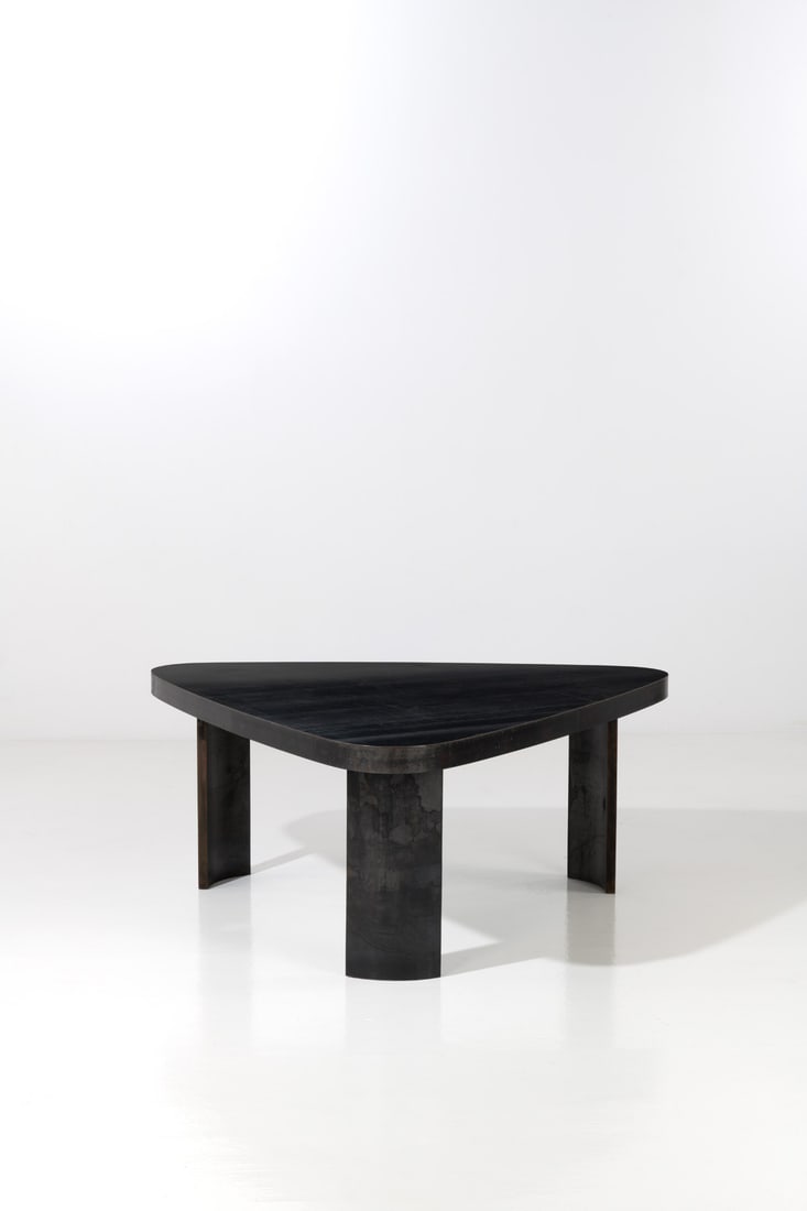 Pierre Yovanovitch (20th-21st c.) Triangular table (1 of 2)
