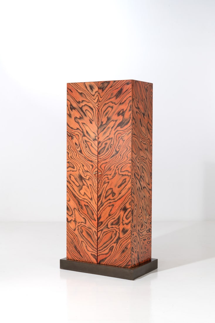 Ettore Sottsass (1917-2007) Scriban cabinet - "Nairobi" model Stained melamine, painted wood, (1 of 2)