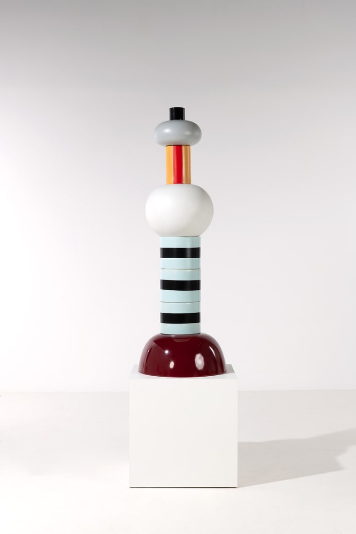 xx Ettore Sottsass (1917-2007) Totem - "Agra" model Artist’s proof Glazed ceramic and melamine (1 of 2)
