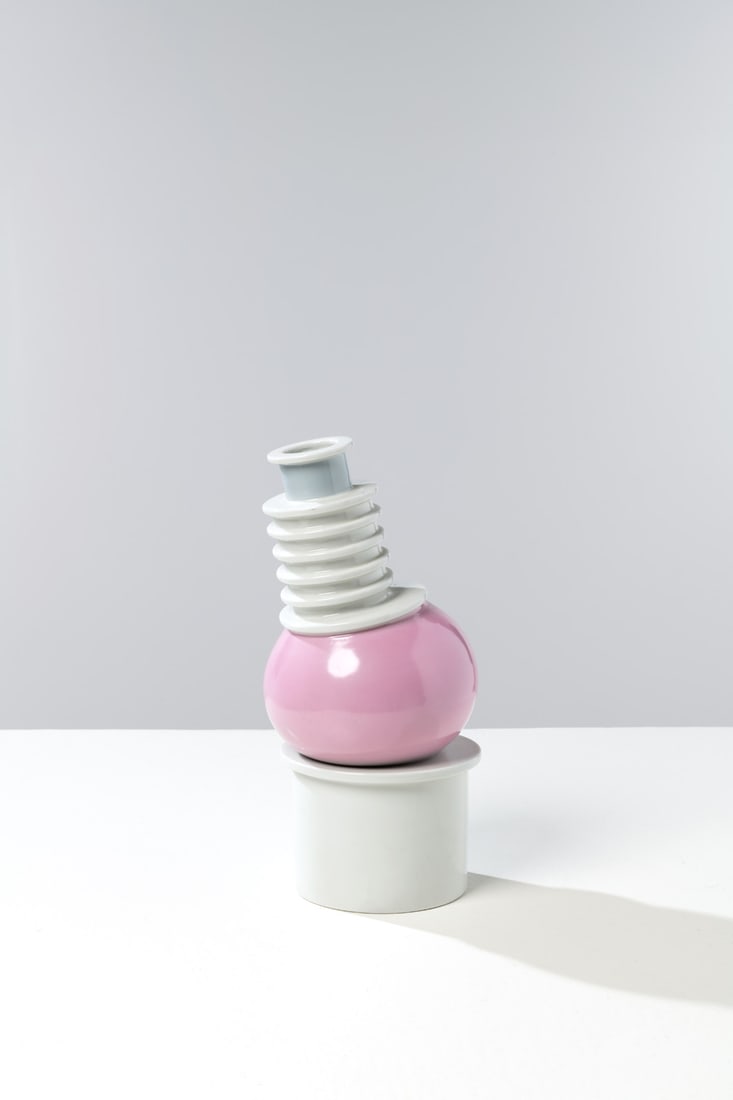 Ettore Sottsass (1917-2007) Vase - model "Nilo" Glazed ceramic Signed on the base, "E (1 of 1)