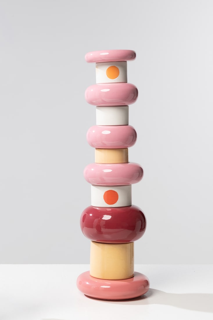 Ettore Sottsass (1917-2007) Mini Totem - N°88/150 Glazed ceramic Bitossi limited edition of 150 (1 of 1)
