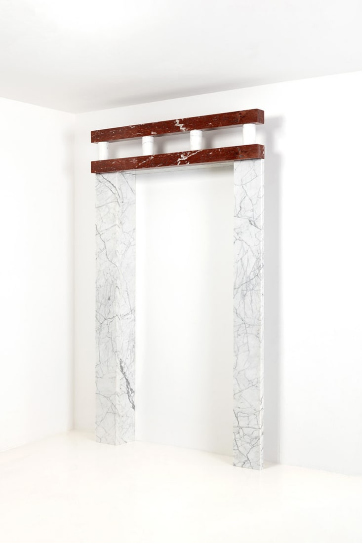 Marco Zanini (born 1954) Sculptural portico, "Portale 1" White and polychrome marble Edited by (1 of 2)