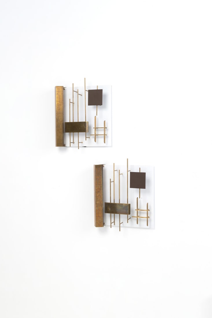 Gio Ponti (1891-1979) Pair of sconces - Model 575 (1 of 1)