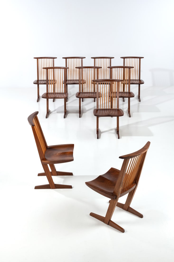 xx George Nakashima (1905-1990) Set of ten chairs (1 of 3)