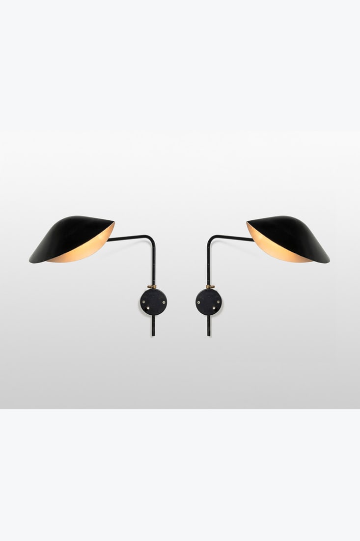 Serge Mouille (1922-1988) Pair of sconces - 'Antony' Model (1 of 3)