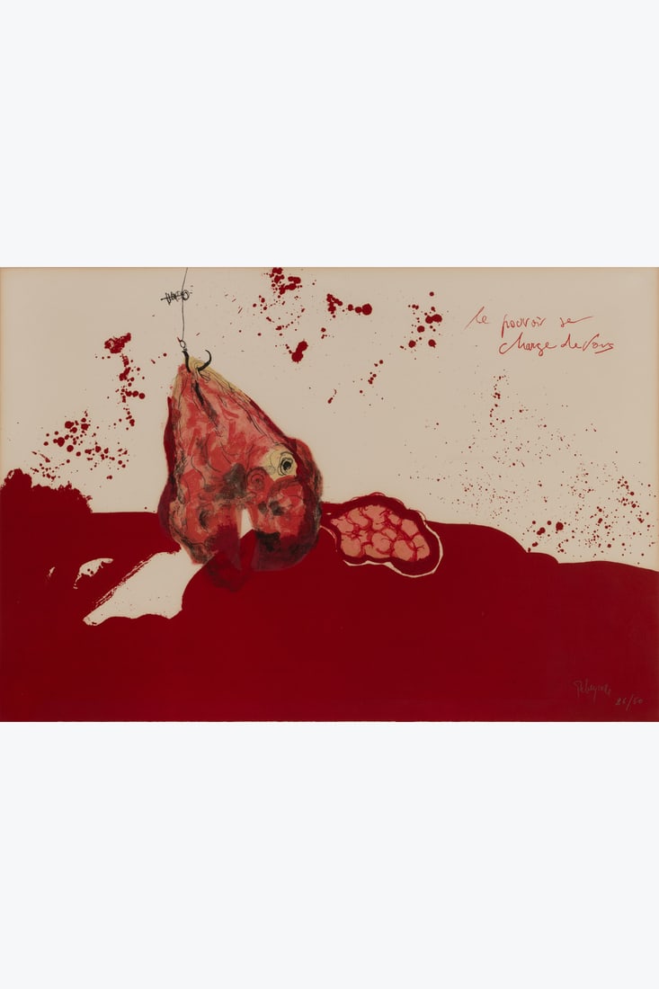 Paul Rebeyrolle (1926-2005) Le pouvoir se charge de vous, 1976: Paul Rebeyrolle (1926-2005)Le pouvoir se charge de vous, 1976Lithograph on paperSigned and numbered '26/50' on the bottom rightEdition of 5062 × 89 cm