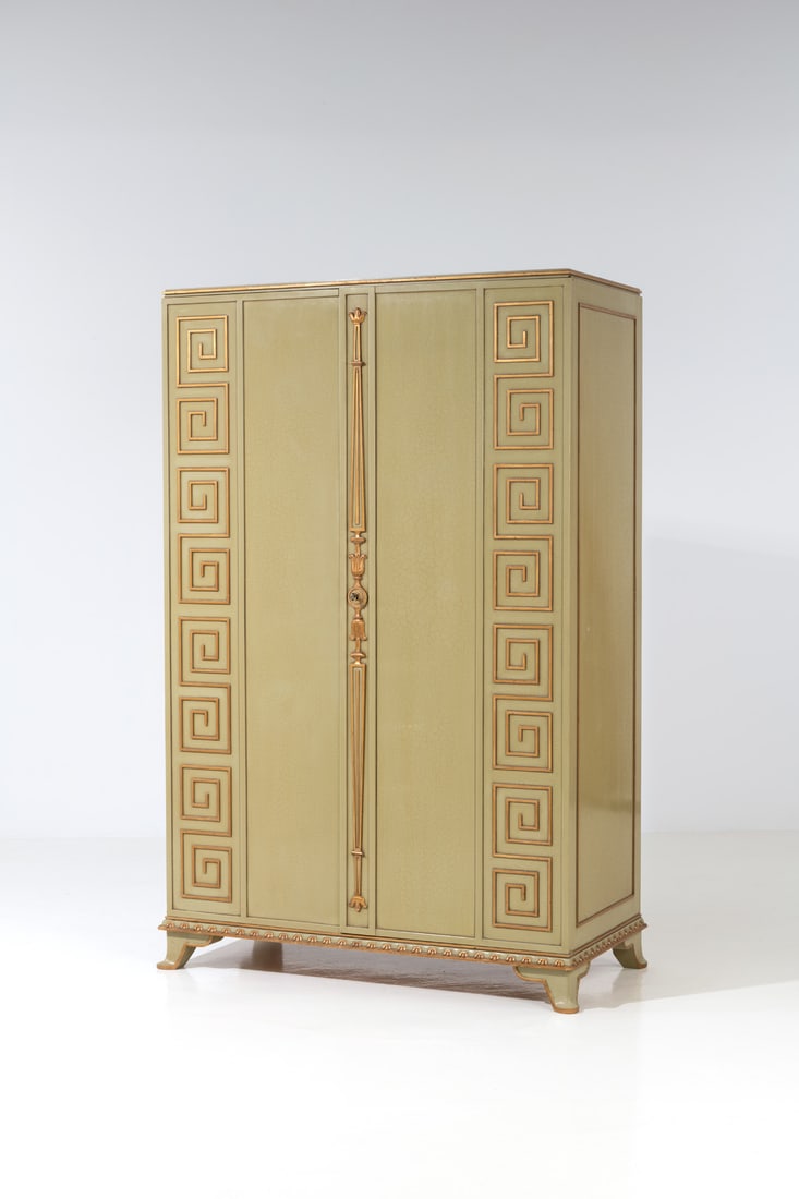 Axel Einar Hjorth (1888-1959) Dresser - 'Åbo' Model: Axel Einar Hjorth (1888-1959)Dresser - 'Åbo' ModelBirch, crackled and gilded lacquerEdited by Nordiska KompanietManufacturer’s plaque on the back of a door and onthe backModel created in 19