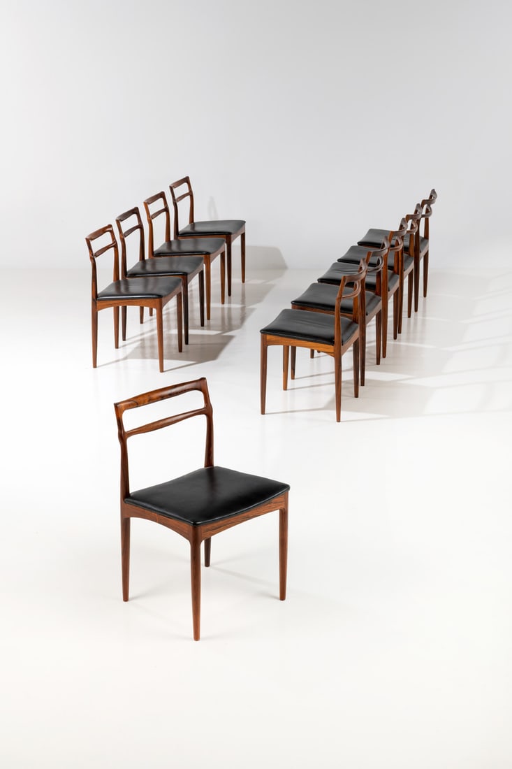 Johannes Andersen (1903-1997) Set of ten chairs (1 of 3)