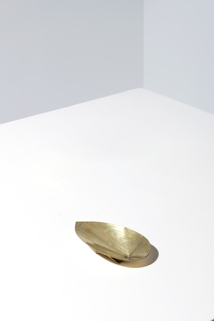 Mathieu Matégot (1910-2001) Dish: Mathieu Matégot (1910-2001)DishBrassStamped with 'MATEGOT PARIS INALTÉRABLE'Model created circa 1955H 3 × L 15,5 × W 9 cmBibliography: 'Mathieu Matégot', P. Favardin, Ed.