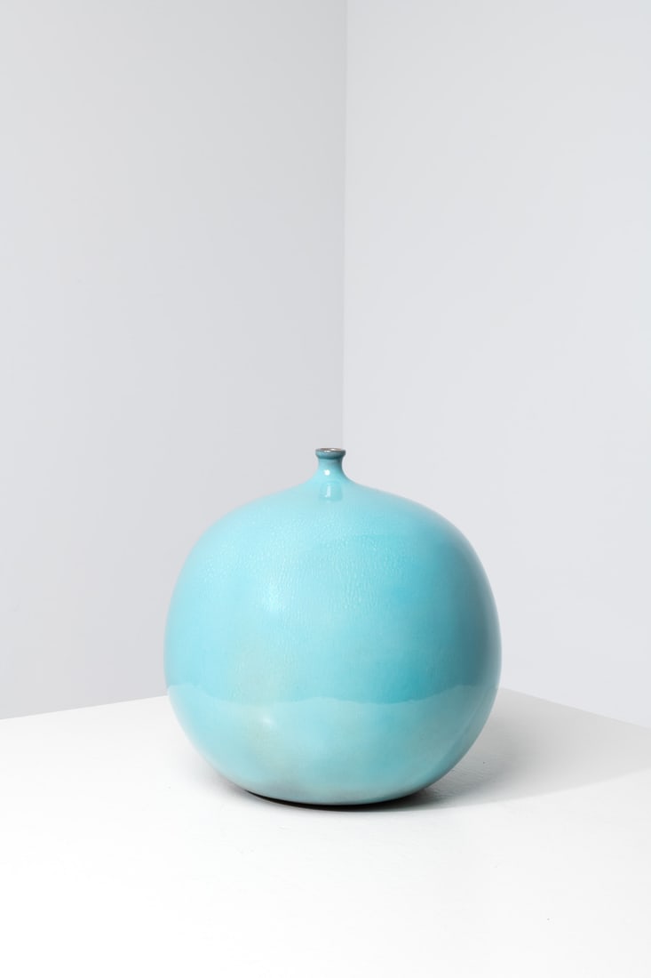 Jacques (1926-2008) & Dani Ruelland (1933-2010) Large stem vase: Jacques (1926-2008) & Dani Ruelland (1933-2010)Large stem vaseGlazed ceramicIncised signature, 'Ruelland' on the undersideModel created circa 1960H 36 × Ø 32 cm