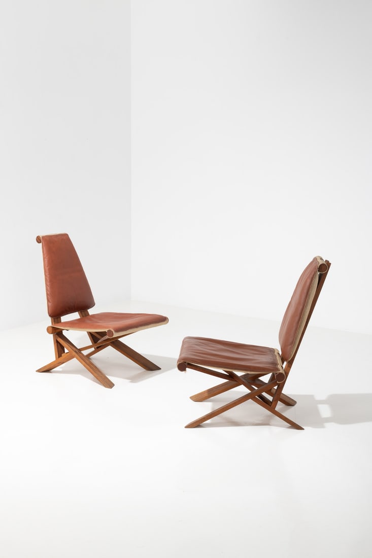 Pierre Chapo (1927-1987) Pair of armchairs, model S46 (1 of 1)