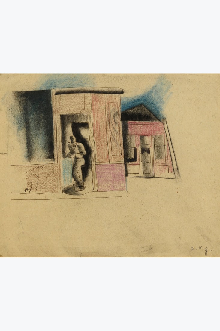 Roger Van Gindertael (1899-1982) The Bar at the Port, circa 1920 (1 of 1)