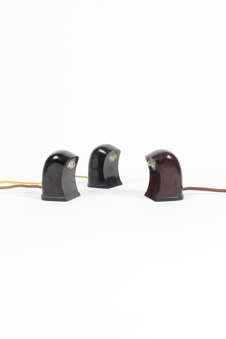 Czechoslovakian work (20th century) Set of three table lamps or night lights (1 of 2)