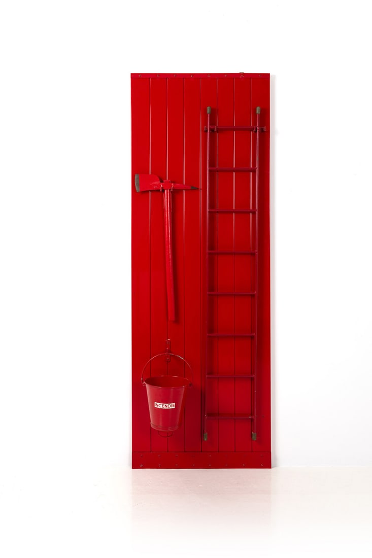 x Jean-Pierre Raynaud (born 1939) Mur, 1971: x Jean-Pierre Raynaud (born 1939)Mur, 1971Polyester, ash wood and painted metalSigned and dated on the back240 × 84 × 33 cmProvenance:- Paris auction, Étude Loudmer, 'Importants tableau