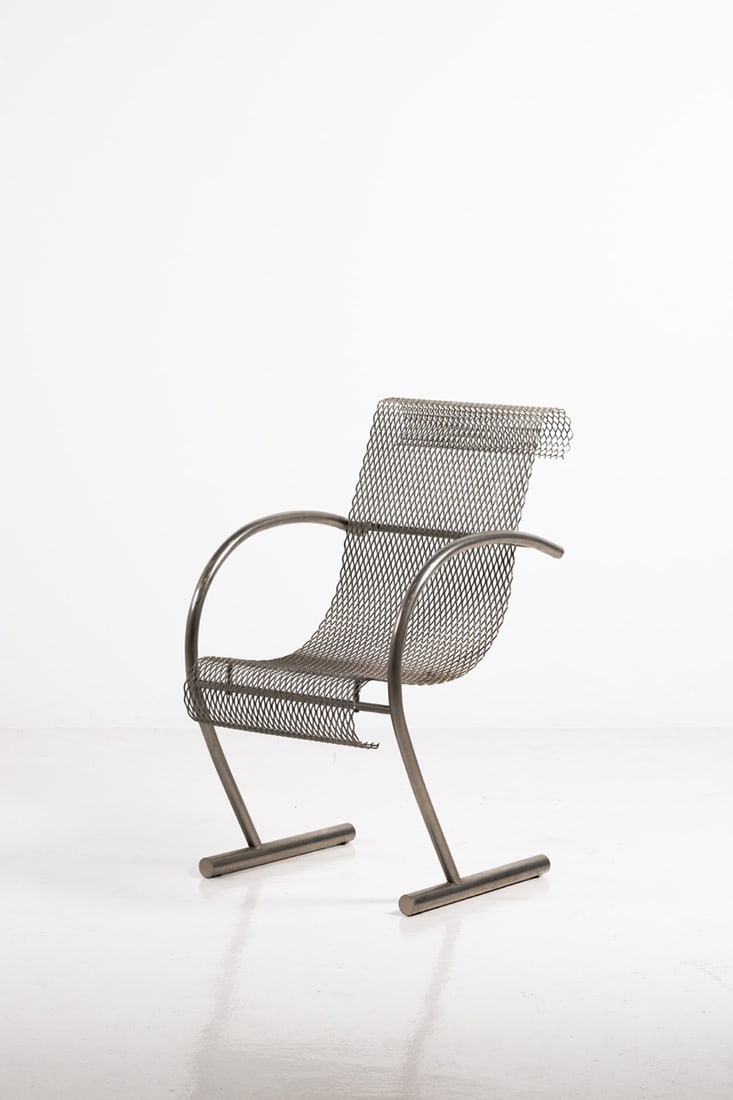 Shiro Kuramata (1934-1991) Armchair - Model 'Sing Sing Sing' Steel and nickel-plated metal Edition (1 of 3)