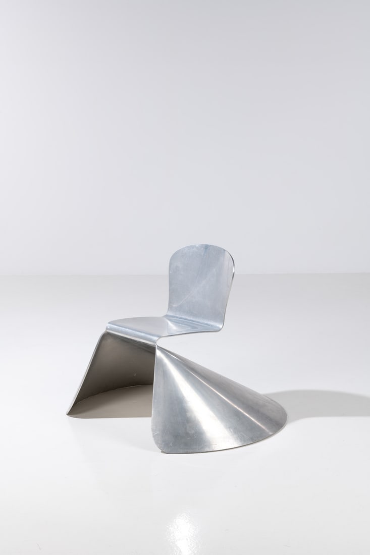 Xavier Lust (born in 1969) Chair - Model ‘L'archiduchaise’ Aluminum MDF Italia edition (1 of 1)
