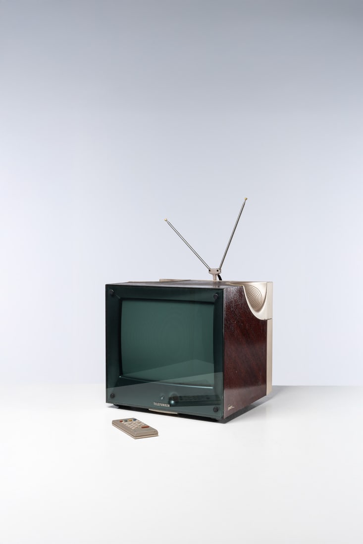 Philippe Starck (born in 1949) Cathode ray tube television - ‘Oz’ model Wood veneer and (1 of 1)