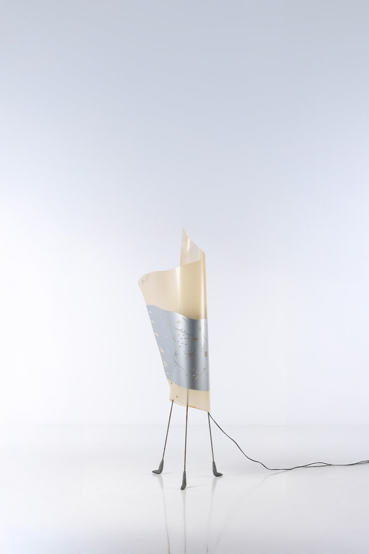 August 18 (founded in 1988) Floor lamp - Model ‘PS27’ Metal and screen-printed plastic (1 of 1)