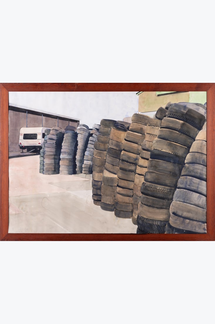 Yvan Salomone (born 1957) 0131_0694_Pneumatique, 1994: Yvan Salomone (born 1957)0131_0694_Pneumatique, 1994 Watercolour on paperSigned lower left91,5 × Ø 132 cm