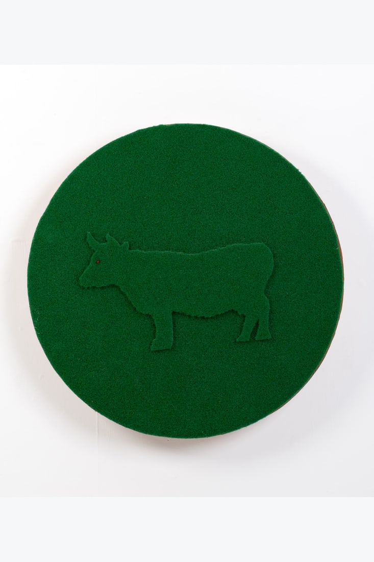 Jacques Bonnot (born 1951) Cow, 1991 Titled, signed, dated and numbered on the reverse Unique piece: Jacques Bonnot (born 1951)Cow, 1991Titled, signed, dated and numbered on the reverseUnique pieceØ 81,5×D 9 cm