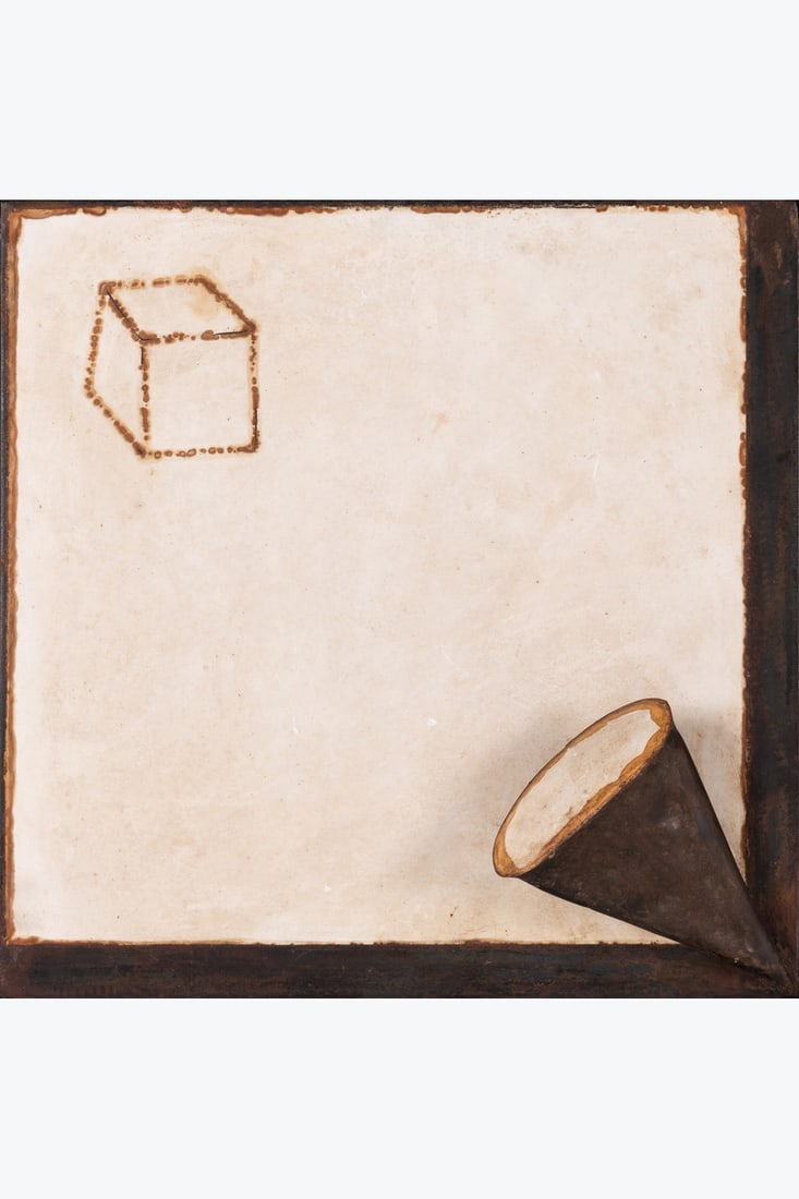 Dominique Angel (born 1942) Study for La Beauté Moderne, 1992 Plaster and mixed media on metal: Dominique Angel (born 1942)Study for La Beauté Moderne, 1992Plaster and mixed media on metalSigned, titled and dated on the reverse41.5 x 41.5 x 11 cmProvenance: Acquired directly from the artist