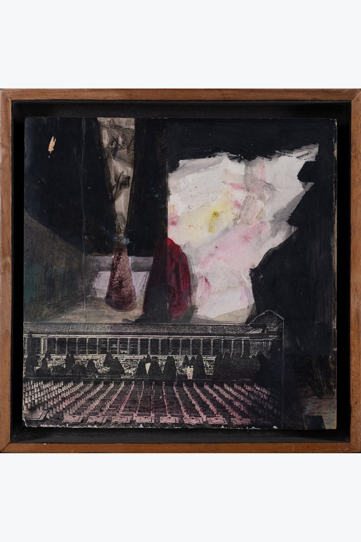 Massimiliano Fuksas (born 1944) Figure 4, 1991 Collage and watercolour on wood 20 X 20 cm: Massimiliano Fuksas (born 1944)Figure 4, 1991Collage and watercolour on wood20 X 20 cmProvenance: Galerie Sadock & Uzzan, ParisA certificate of authenticity can be provided to the purchaser.