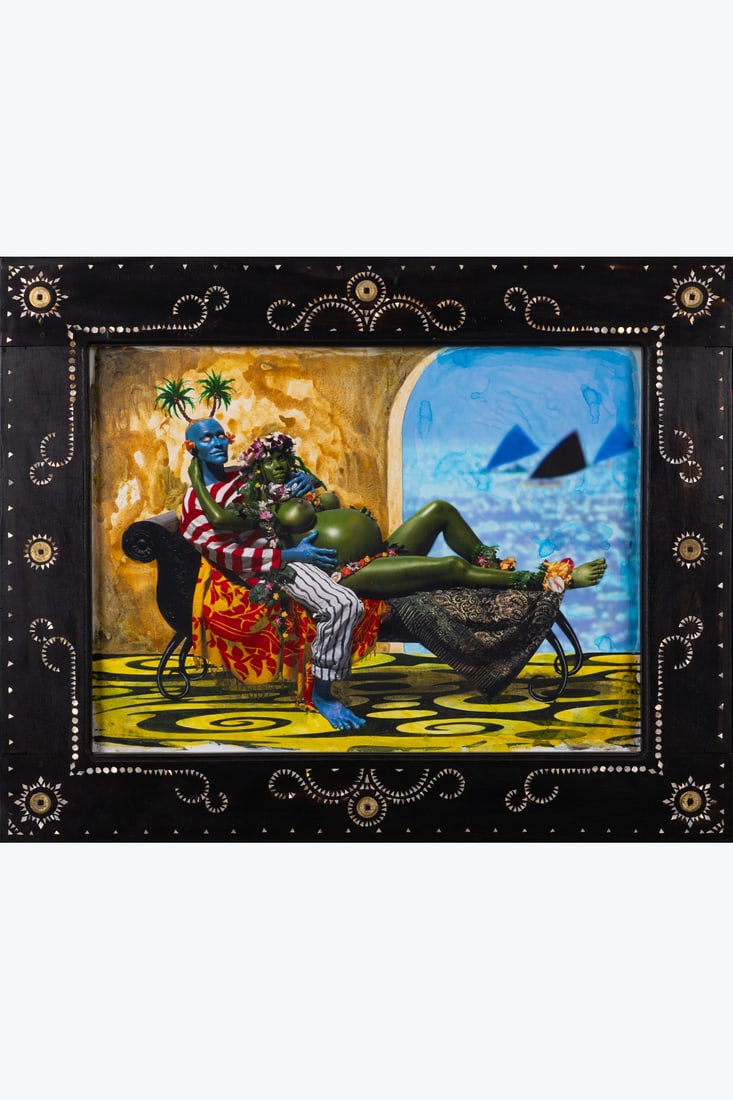 x Ashley Bickerton (1959-2022) A + R + K with Boats, 2006: x Ashley Bickerton (1959-2022)A + R + K with Boats, 2006Cutout and acrylic on digital photo on matte archival paper45 × 61 cm Provenance: - Lehmann Maupin Gallery, New York- Purchased directly fr