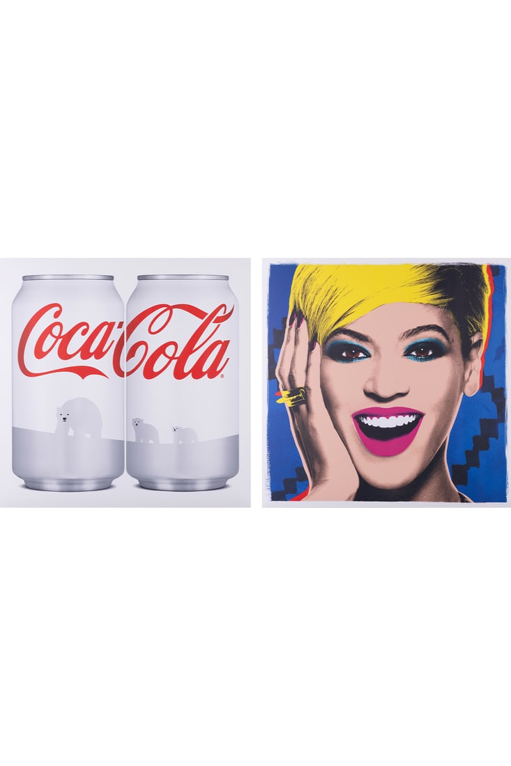 x Jonathan Horowitz (born 1966) Pepsi challenge (Baby), 2014: x Jonathan Horowitz (born 1966)Pepsi challenge (Baby), 2014DiptychUV ink on vinyl102 × 102 cm (each)102 × 204 cm (set)Provenance: - Galerie Xavier Hufkens, Brussels- Purchased directly from