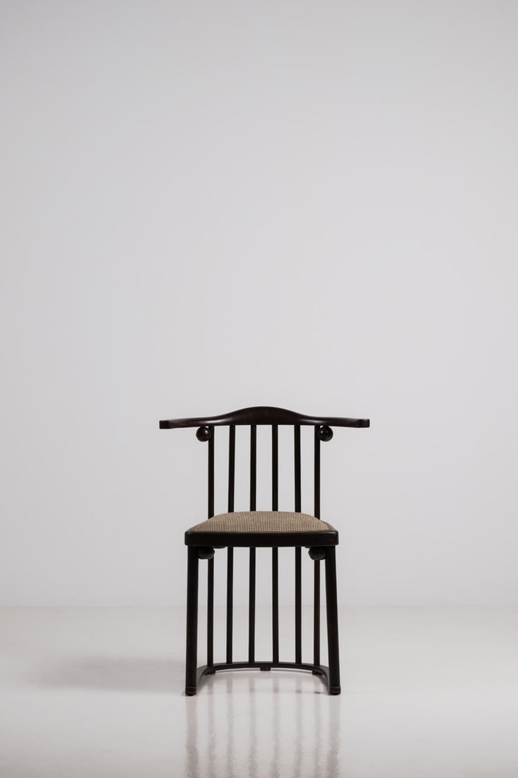 Josef Hoffmann (1870–1956) Chair - 'n°729' Model Stained beech and fabric Jacob and (1 of 2)