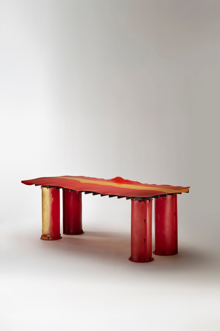 Gaetano Pesce (1939–2024) Dining table 'Nobody's perfect' series Polyurethane resin and resin: Gaetano Pesce (1939–2024)Dining table'Nobody's perfect' seriesPolyurethane resin and resinManufactured by ZerodisegnoModel created in 2002H 71 × W 208 × D 90 cm