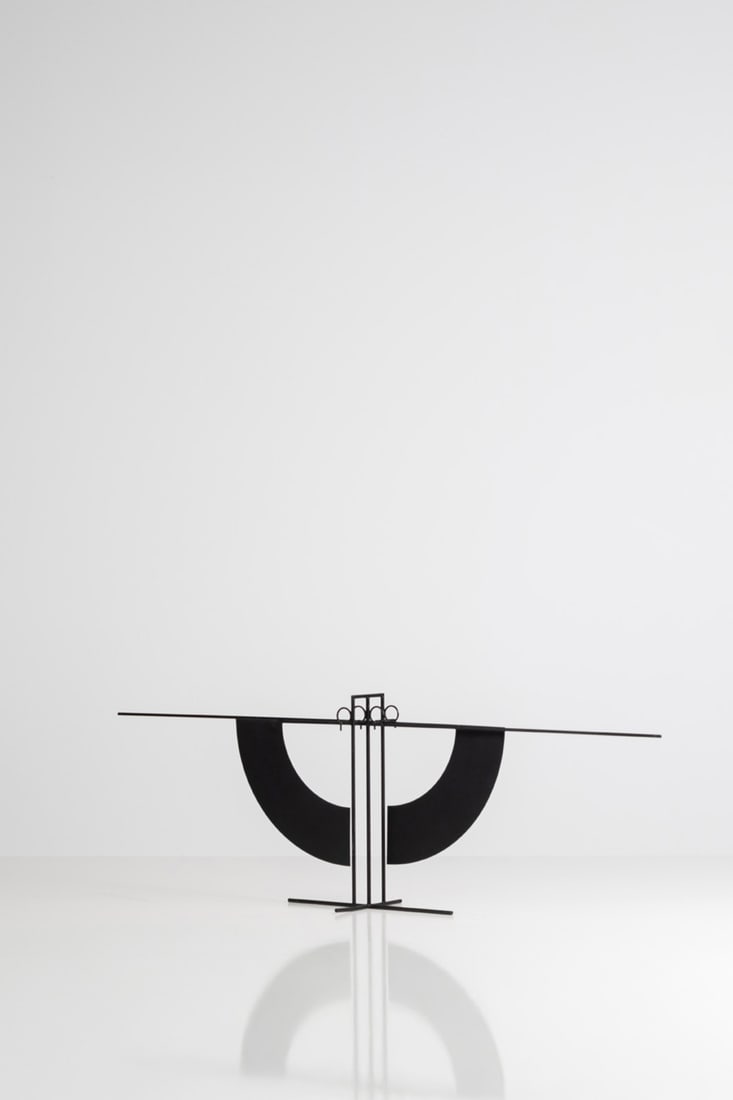 Arnulf Hoffmann (born in 1935) Mobile N°24/40 Lacquered metal Monogrammed, dated 'AH 73' and: Arnulf Hoffmann (born in 1935)MobileN°24/40Lacquered metalMonogrammed, dated 'AH 73' and numbered '24/40' on the reverseModel created in 1973H 27 × W 98 × D 16.5 cm