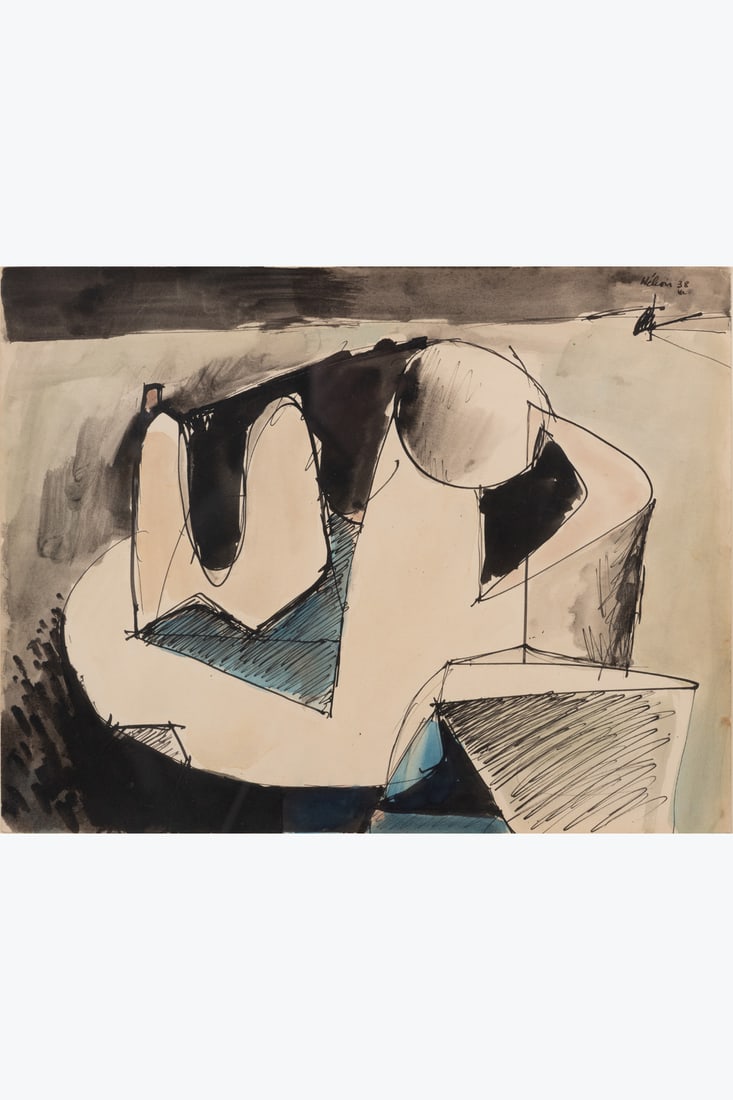 Jean Helion (1904-1987) Untitled, 1938 Watercolor and Indian ink on paper Signed and dated upper (1 of 1)
