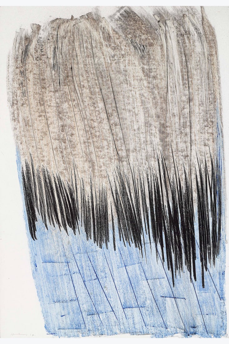 Hans Hartung (1904-1989) P1967-115, 1967 Acrylic and colored pastels on baryta cardboard Signed and (1 of 1)