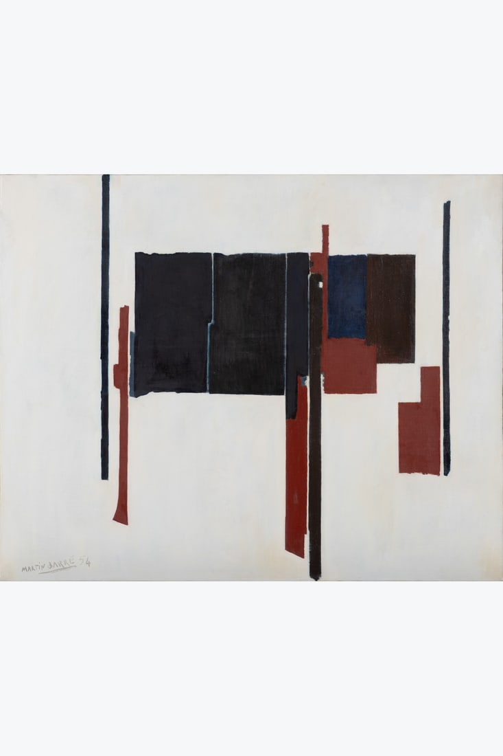 Martin Barre (1924-1993) Untitled, 1954 Oil on canvas Signed and dated lower left Countersigned and (1 of 3)