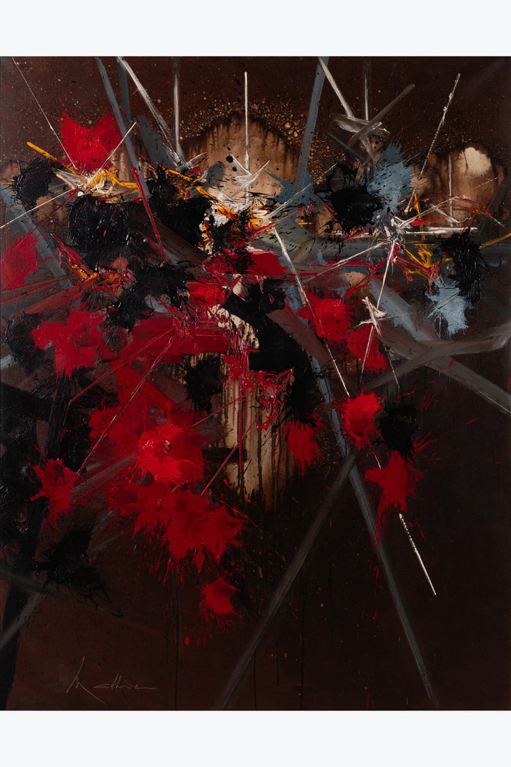 Georges Mathieu (1921-2012) Forêts attentives, 1989 Alkyd on canvas Signed lower left Titled on (1 of 5)