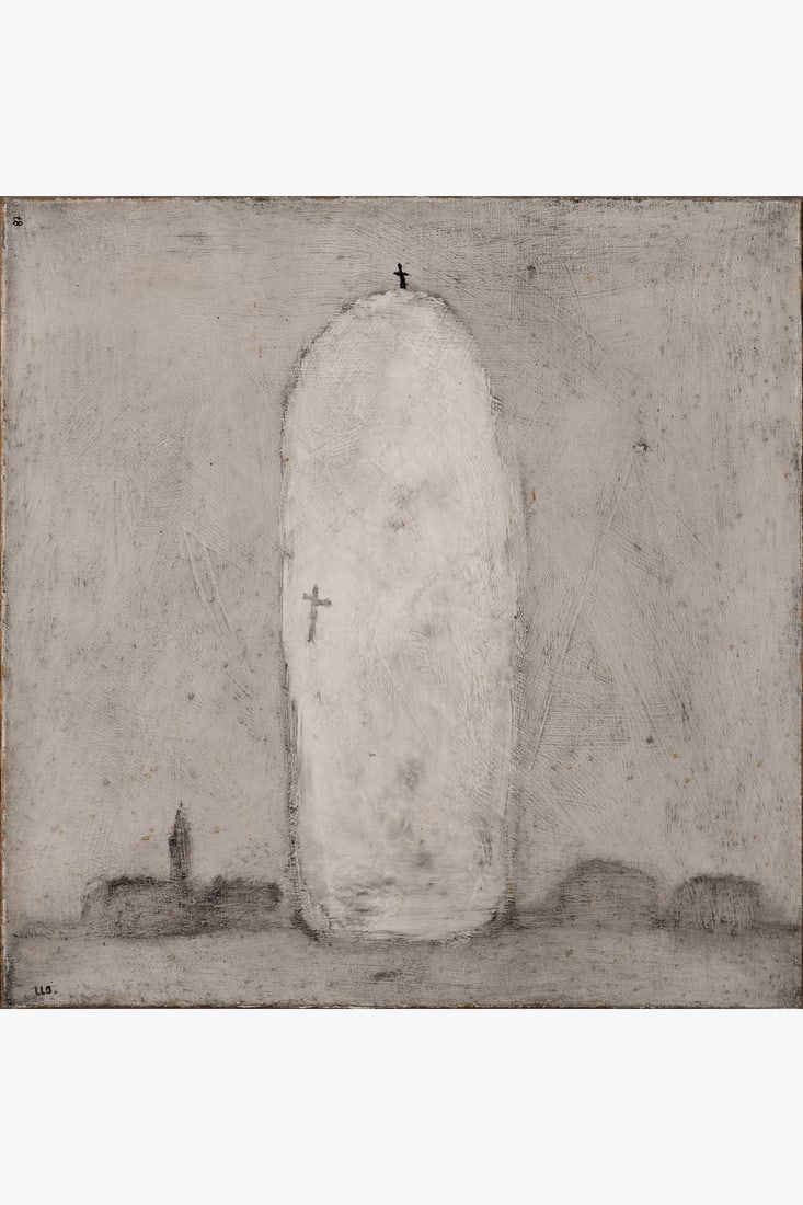 Loic le Groumellec (born in 1957) Megalithe, March 1987 Ripolin lacquer on canvas Initialed lower (1 of 1)