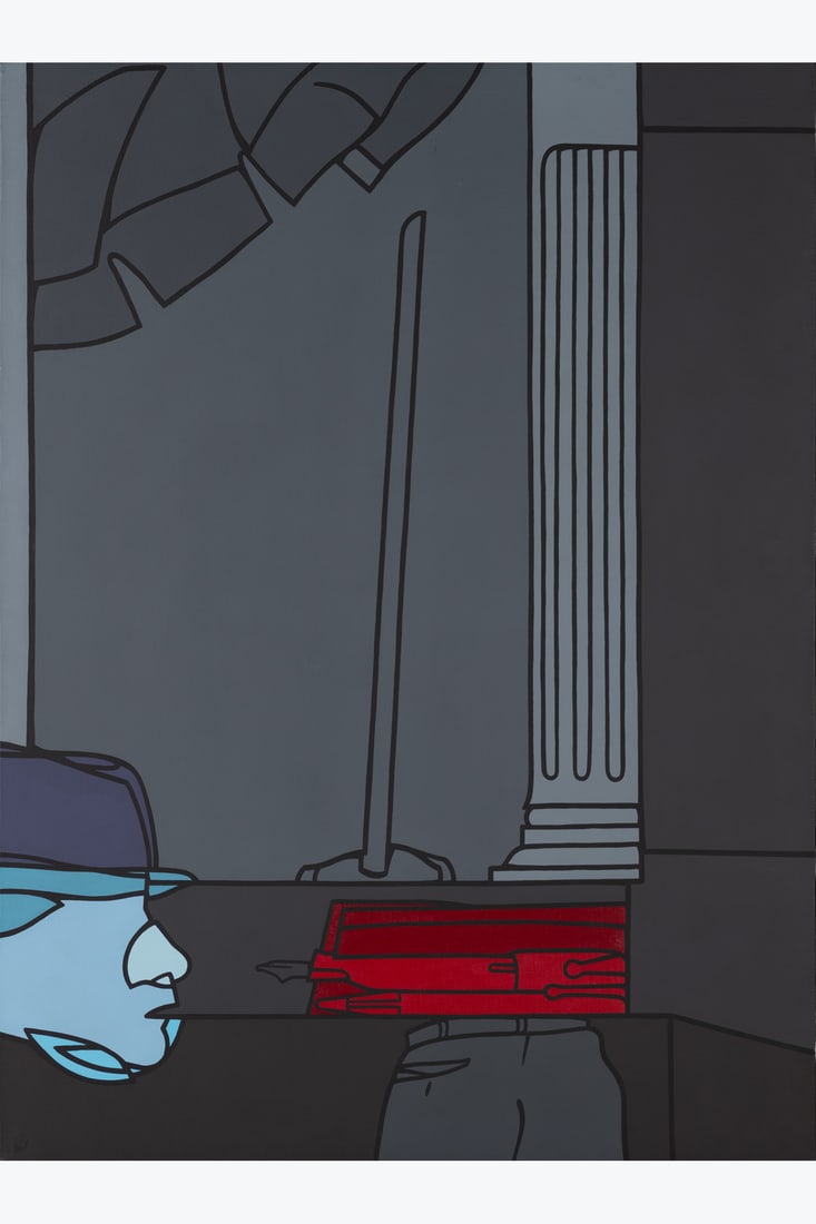 Valerio Adami (born in 1935) Gorki a Capri, November 3, 1974 - February 3, 1975 Acrylic on canvas (1 of 2)