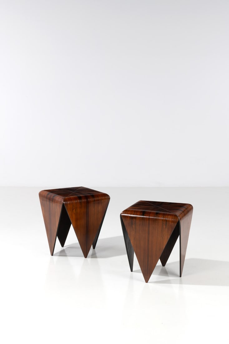 Jorge Zalszupin (1922-2020) Pair of 'Mesa petala' side tables (1 of 2)