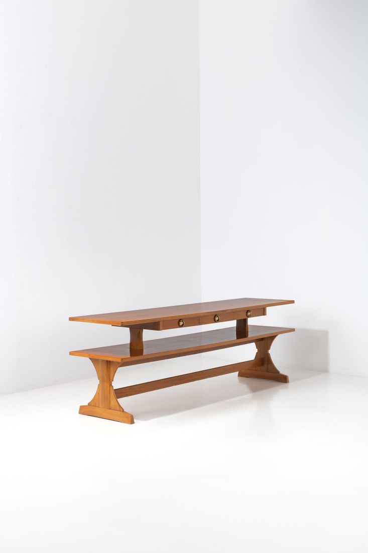 Josef Frank (1885-1967) Console table, model no. 2226: Josef Frank (1885-1967) Console table, model no. 2226 Walnut and brass Edited by Svenskt Tenn Model created in 1957 H 81 × L 240 × W 60 cm