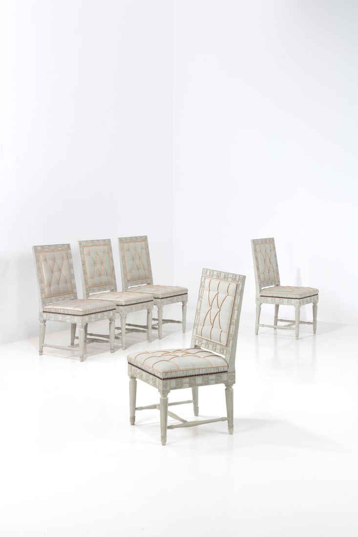 Swedish production (20th c.) Set of five 'Swedish Grace' chairs (1 of 1)