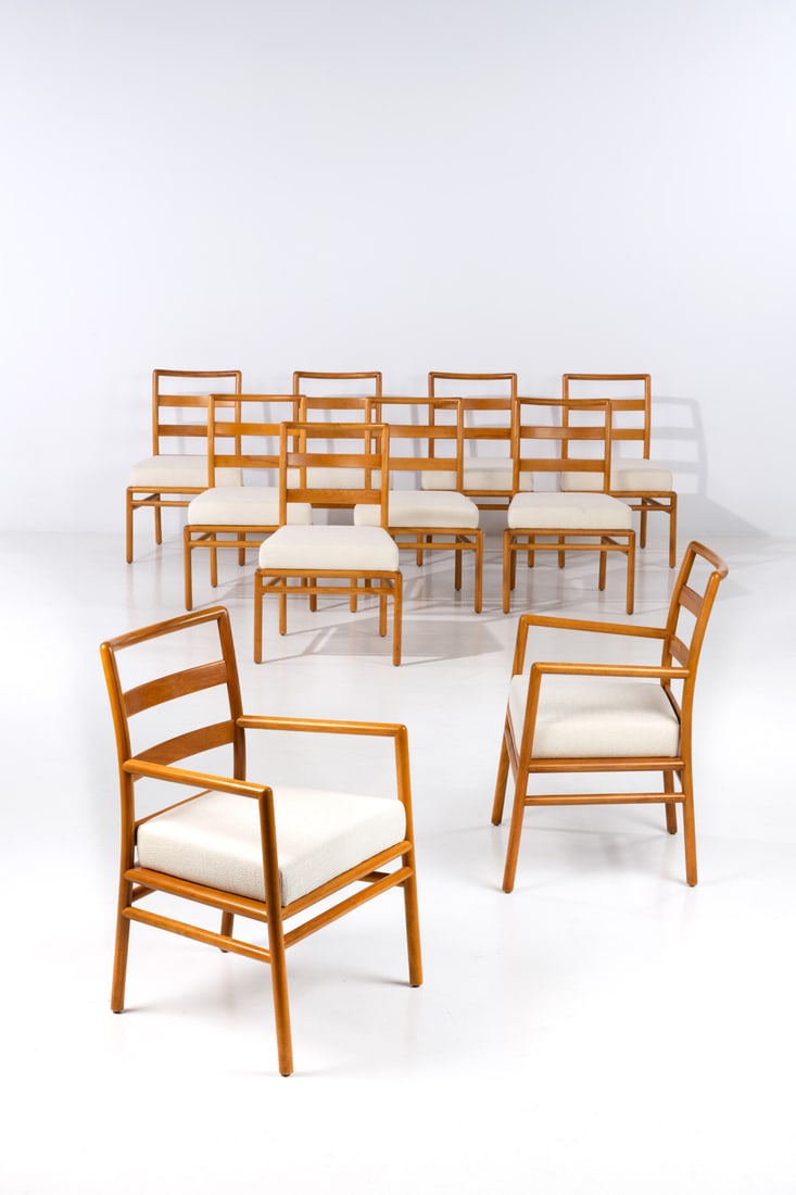 x Terence Harold Robsjohn Gibbings (1905-1976) Set of eight chairs and two armchairs (1 of 1)