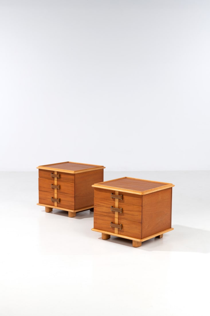 x Paul Frankl (1886-1958) Pair of bedside tables - ‘Station wagon’ series (1 of 1)